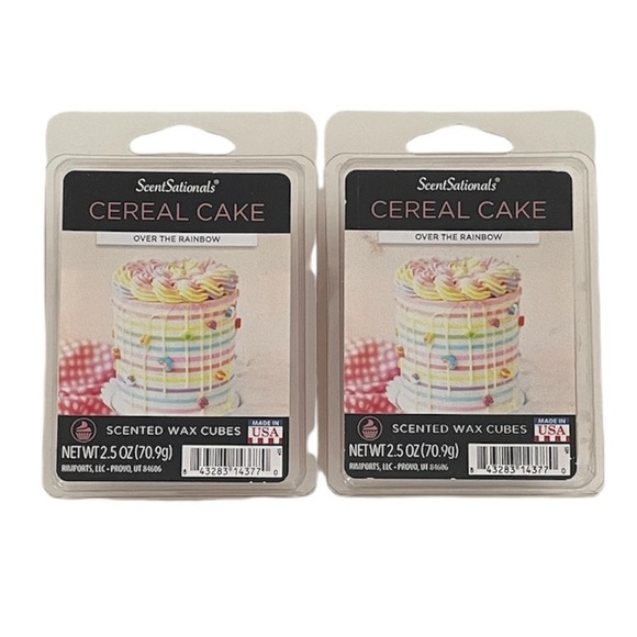 ScentSationals Cereal Cake Over The Rainbow Scented Melting Wax Cubes 2-Pack - Picture 2 of 11